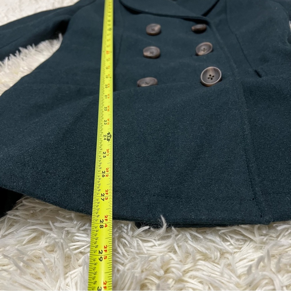 Merona Women’s Double Breasted Lined Green Wool Blend Jacket Size S W/pockets - Picture 10 of 12